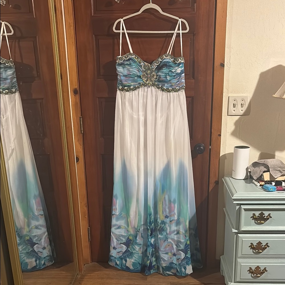 Cachet Ivory Satin Dress